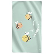 Saro Baby Microfiber towel 90 × 160 cm Bee Happy - Children's Bath Towel