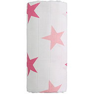 T-TOMI Tetra Large Cotton Towel Pink stars - Children's Bath Towel
