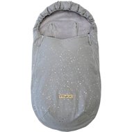 Pinkie fusak shine gold grey-lightweight longitudinal holes - Stroller Footmuff