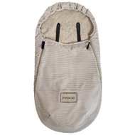 Pinkie fusak fur teddy cream-weaker longitudinal holes - Stroller Footmuff
