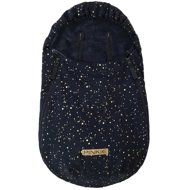 Pinkie fusak shine gold black 0-12 months longitudinal holes - Stroller Footmuff