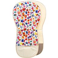 Pinkie extended pad flowers white - Stroller liner