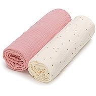 T-TOMI Bio Muslin Diapers Rose sparkle - Cloth Nappies