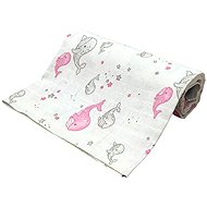 PREM INTERNATIONAL Tetra osuška 90 × 100 cm, 1 ks, Velryba růžová - Cloth Nappies