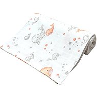 PREM INTERNATIONAL Tetra osuška 90 × 100 cm, 1 ks, Velryba oranžová - Cloth Nappies