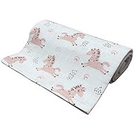 PREM INTERNATIONAL Tetra towel 90 × 100 cm Pink unicorn, pack of 1 - Cloth Nappies
