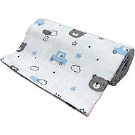 PREM INTERNATIONAL Tetra towel 90 × 100 cm Bear car, pack of 1 - Cloth Nappies