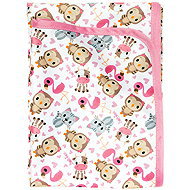 Bobánek Changing Mat, 75 × 75 cm, Pink Animals - Changing Pad