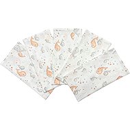 PREM INTERNATIONAL Látková plena 70 × 70 cm, 5 ks, Velryba oranžová  - Cloth Nappies