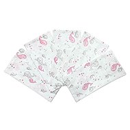PREM INTERNATIONAL Látková plena 70 × 70 cm, 5 ks, Velryba růžová - Cloth Nappies