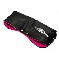 Baby Nellys Stroller Sleeve minky - amaranth/black - Stroller Hand Muff