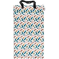 Bobánek Waterproof bag large, White Feather 1 pc. - Nappy Bags