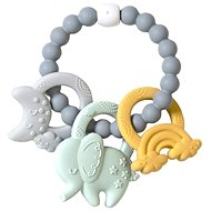Saro Baby Silicone Teether Ele-Fun Blue - Baby Teether