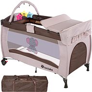 Elephant travel cot 132 × 75 × 104 cm brown - Travel Bed