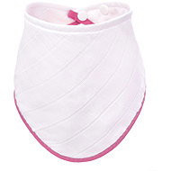 T-TOMI BIO Bamboo bib White with pink edging - Bib