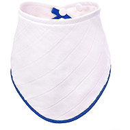 T-TOMI BIO Bamboo bib White with blue edging - Bib