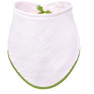 T-TOMI BIO Bamboo bib White with green edging - Bib
