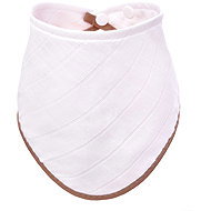 T-TOMI BIO Bamboo bib White with beige edging - Bib