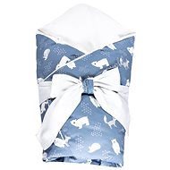 Feather wrap Satine bear and fox 100x100 cm - Swaddle Blanket