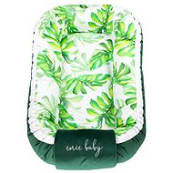Nest box Velvet green/tropical leaves - Baby Nest