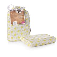 XKKO BMB Bamboo wrap 120 × 120 - Little Stars Lemon - Swaddle Blanket