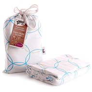 XKKO BMB Bamboo wrap 120 × 120 - Cyan Circles - Swaddle Blanket