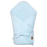 Baby Nellys Muslin wrap 75 × 75 cm light blue - Swaddle Blanket