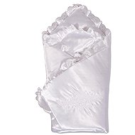 New Baby Satin wrap with lace - Swaddle Blanket