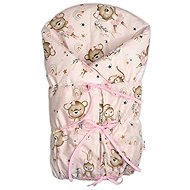 Baby Nellys Classic retro wrap LALLY lace-up with padding, Little Ballerina, pink - Swaddle Blanket