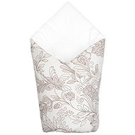 Baby Nellys Klasik Infant wrap Folklore, white/beige - Swaddle Blanket