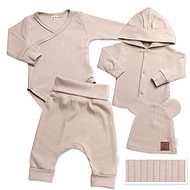 Baby Nellys Ribbed set 4D beige - Baby Clothing Set