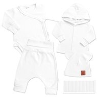 Baby Nellys Ribbed set 4D white 50/56 - Baby Clothing Set