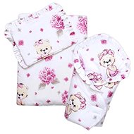 Baby Nellys 3D doll set - wrap, comforter and pillow, Mischa Ballet, pink - Doll Accessory