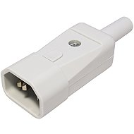 Bachmann IEC320 C14 male power connector, 250 V/10 A, for cable, grey (915.971) - Connector