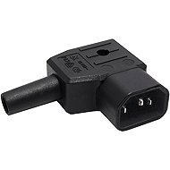 Bachmann IEC320 C14 male power connector, 250 V/10 A, cable, black (915.172) - Connector