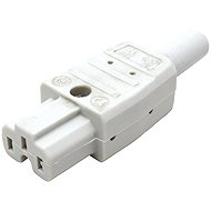 Bachmann IEC320 C15A female power connector, 250 V/10 A, for cable, grey (916.970) - Connector