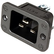Bachmann Panel connector IEC320 C20 male, 250 V/16 A, black (917.173) - Connector