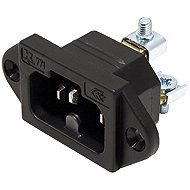 Bachmann Panel connector IEC320 C16A male, 250 V/10 A, black (918.170) - Connector