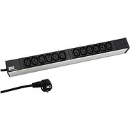 Bachmann 19'' power panel 1U, 12 × socket C13, black, 2 m (333.616) - Surge Protection Socket Strip
