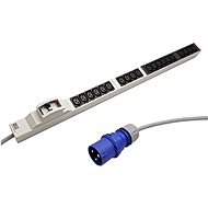 Bachmann Vertical power supply panel 20 × socket C13, 2 × circuit breaker, 3 m, fork 32 A (800.0119) - Surge Protection Socket Strip