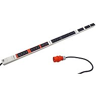 BACHMANN Vertical Power Panel 24 × C13, 6 × C19, 3m, IEC 3 × 16A plug (800.2282) - Surge Protection Socket Strip