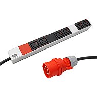 BACHMANN 19" Power Distribution Unit 1U, 6× C19, 3m, 3× 16A Plug (800.0111) - Surge Protection Socket Strip