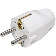 Bachmann Power connector 250 V / 16 A, male, CEE 7 / 7, for cable, white (910.200) - Connector