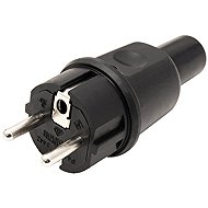 Bachmann Power connector 250 V / 16 A, male, CEE 7 / 7, for cable, rubber, black (913.169) - Connector