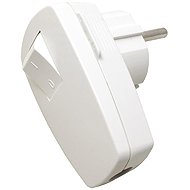 Bachmann Power connector 250 V / 16 A, male, CEE 7 / 7, with switch, for cable, white (911.271) - Connector