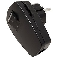 Bachmann Mains connector 250 V / 16 A, male, CEE 7 / 7, with switch, for cable, black (911.171) - Connector