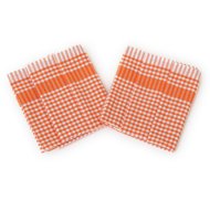 Bade Home Towel PAR 45 × 65 cm, orange and white cube, 3 pcs - Kitchen Towel