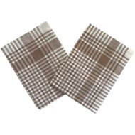 Bade Home Towel PAR 45 × 65 cm, brown and white cube, 3 pcs - Kitchen Towel