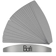 BAFI Metal base crescent + Spare sandpaper crescent, 180 gr, 25 pcs - Nail File