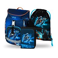 BAAGL 3 SET Airy Motorbike: backpack, pencil case, bag - School Set